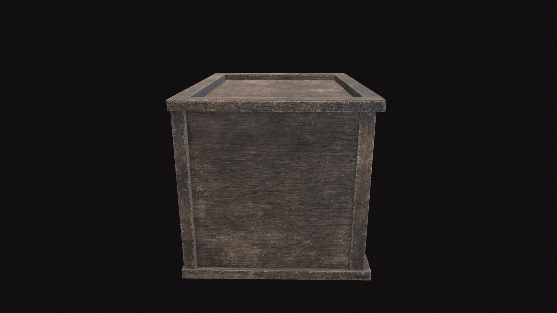 Medieval Wooden Basket V03 Low-poly 3D model_2