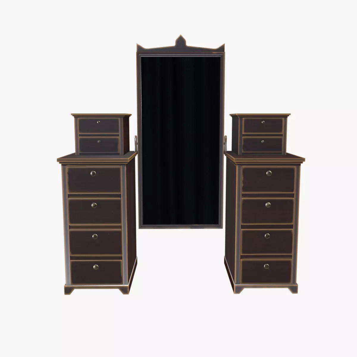 Medieval Furniture V03 Low-poly 3D model_0