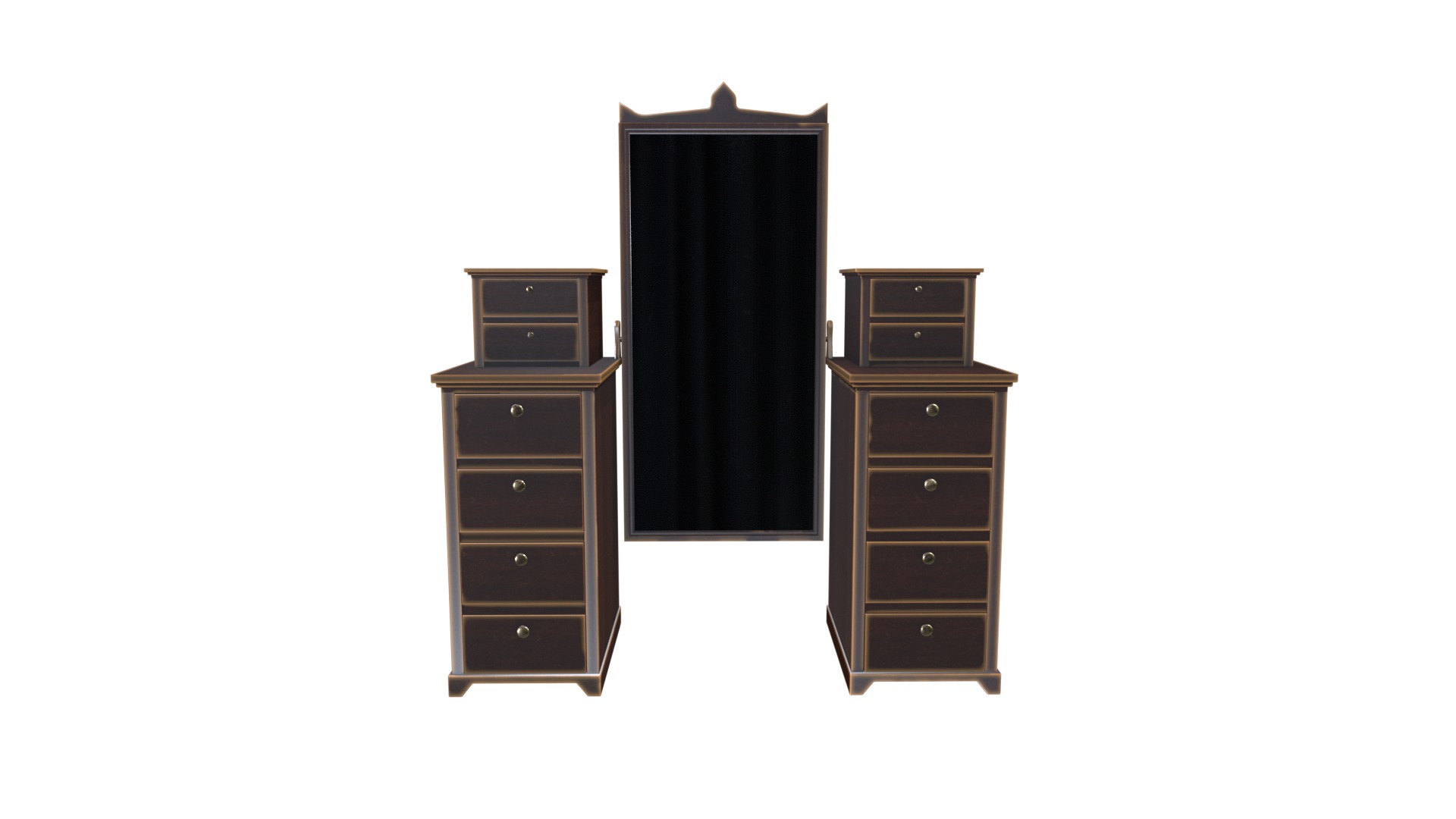 Medieval Furniture V03 Low-poly 3D model_9