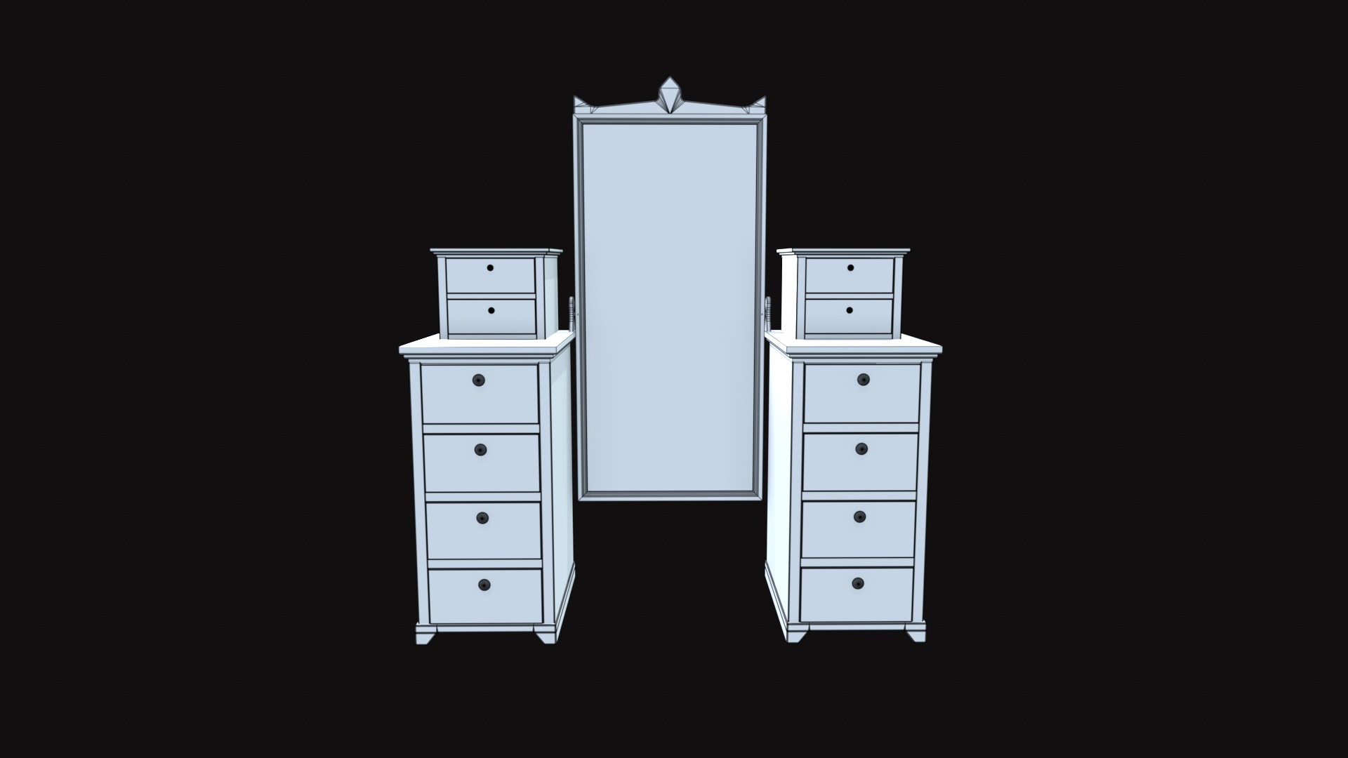 Medieval Furniture V03 Low-poly 3D model_11