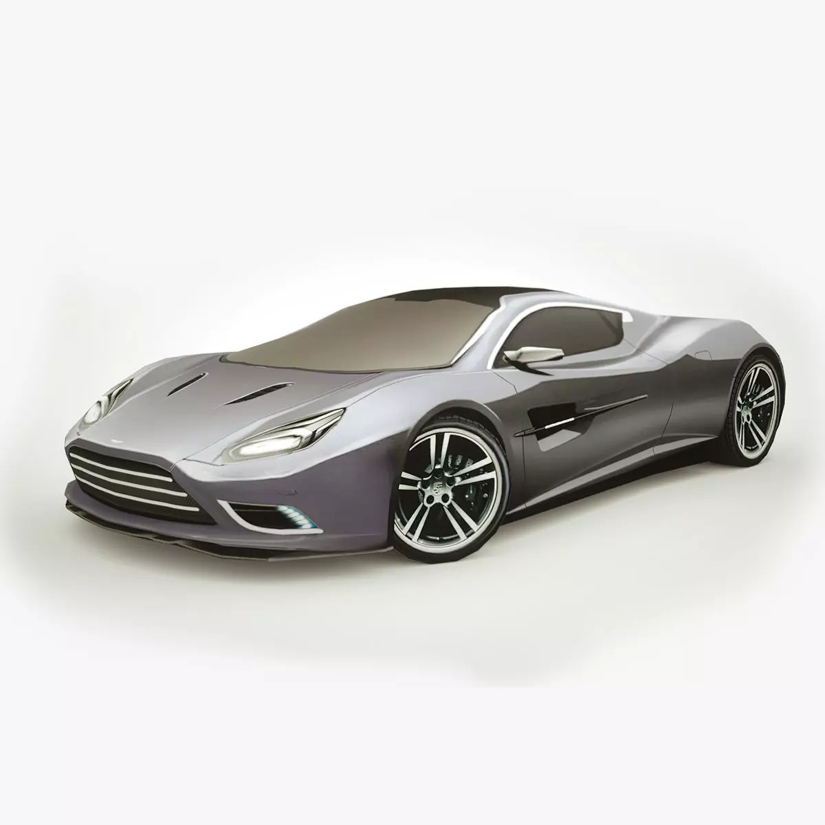 Generic Supercar v7 multicolors Low-poly 3D model