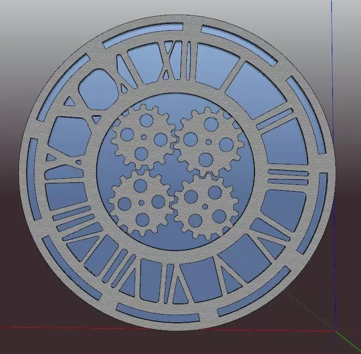 INDUSTRAIL CLOCK 3D model
