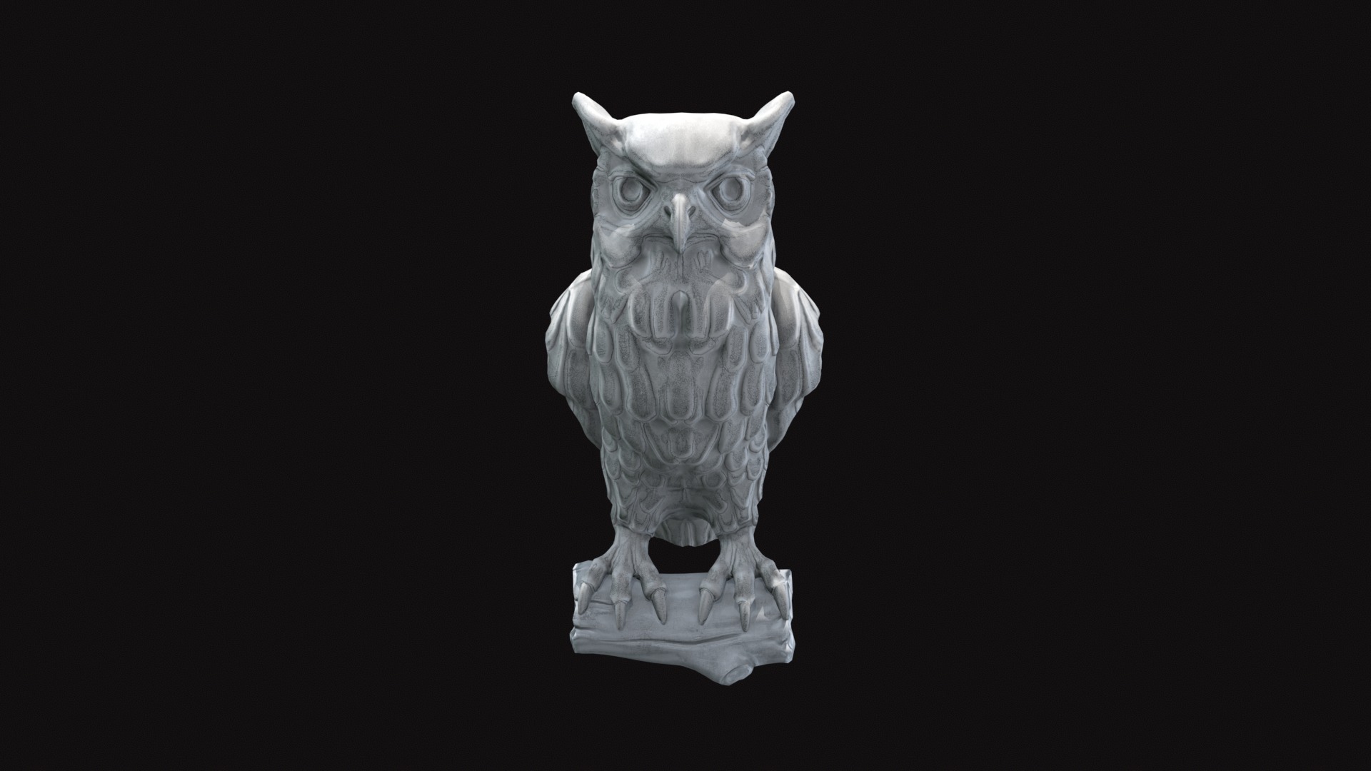 Owl V01 Low-poly 3D model_3