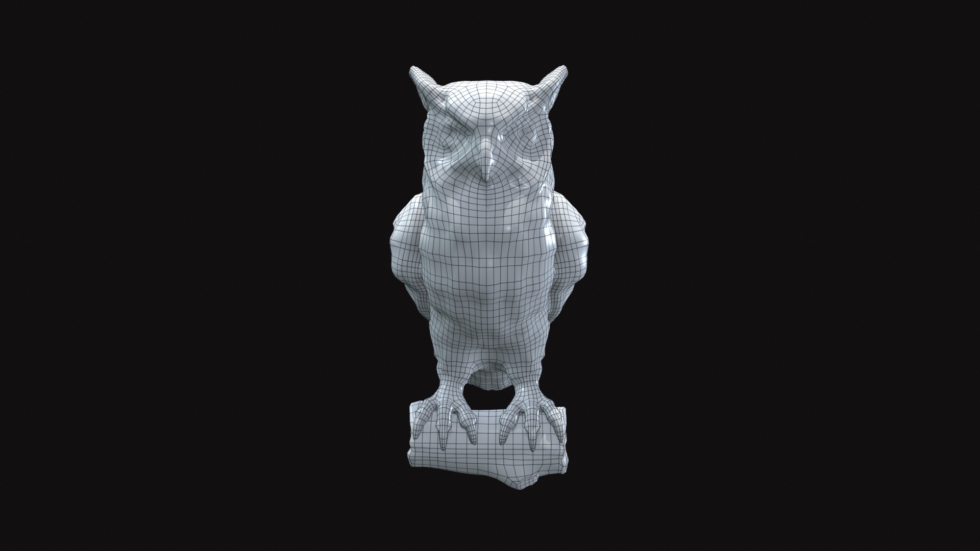 Owl V01 Low-poly 3D model_10
