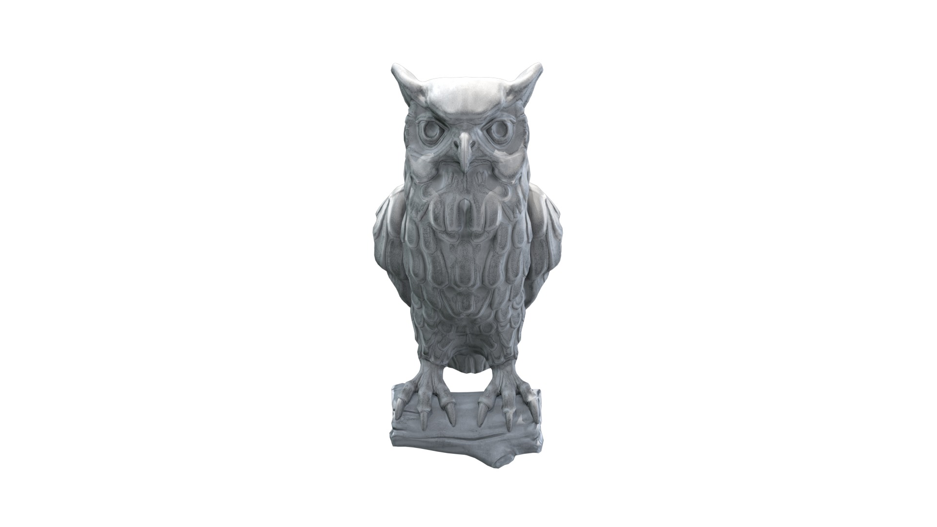 Owl V01 Low-poly 3D model_9