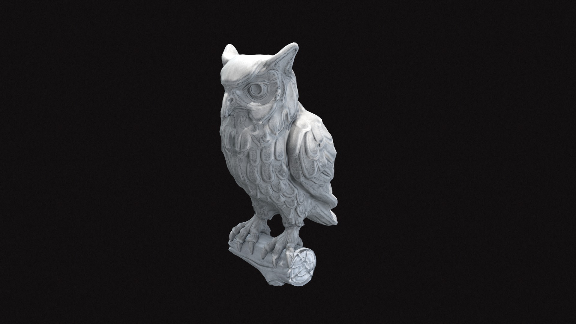 Owl V01 Low-poly 3D model_7