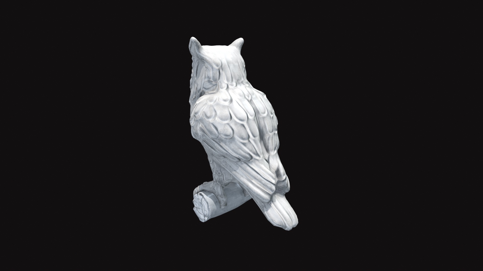 Owl V01 Low-poly 3D model_8