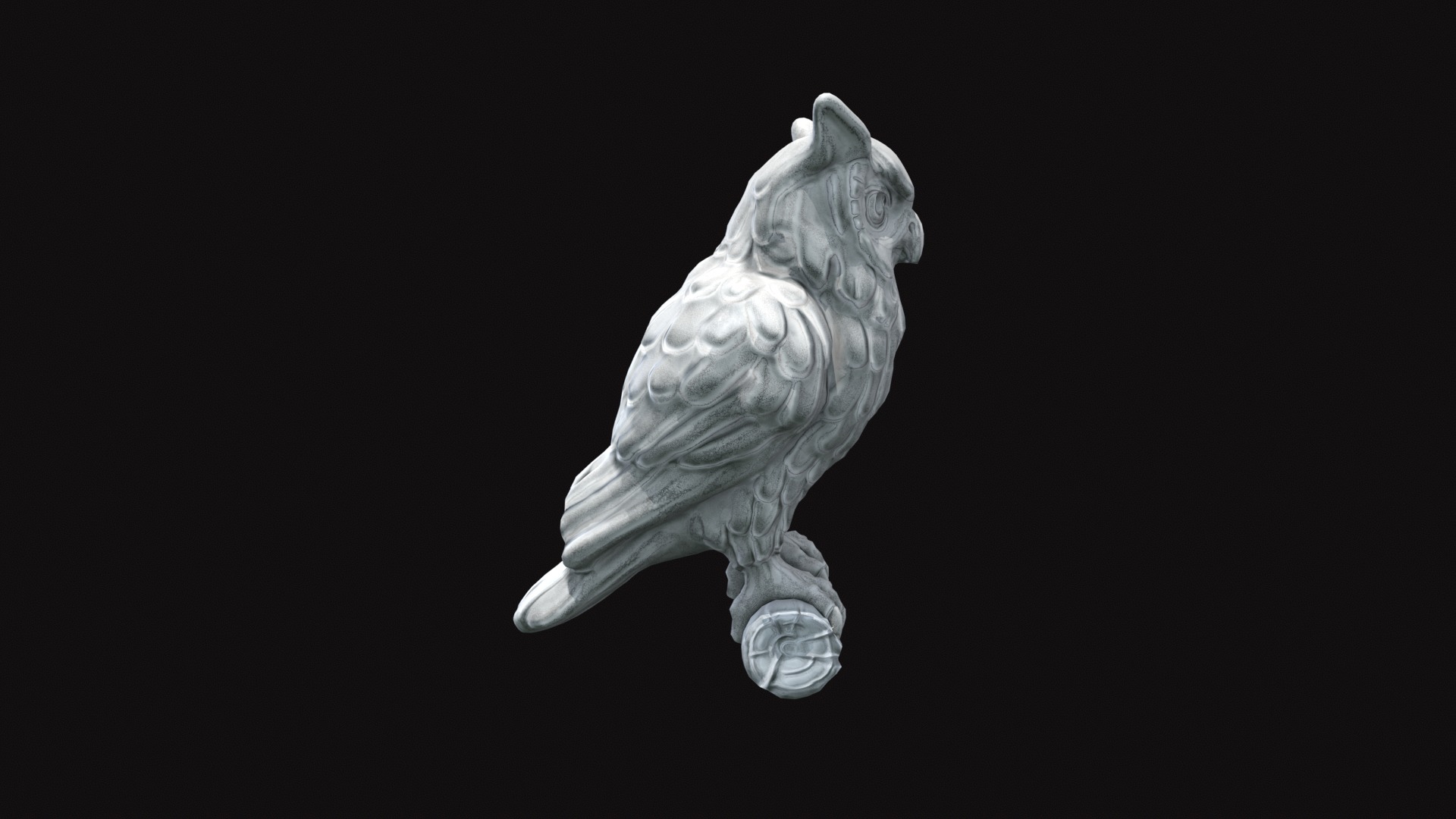 Owl V01 Low-poly 3D model_4