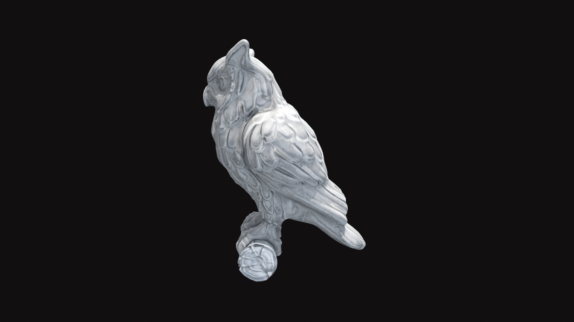 Owl V01 Low-poly 3D model_5