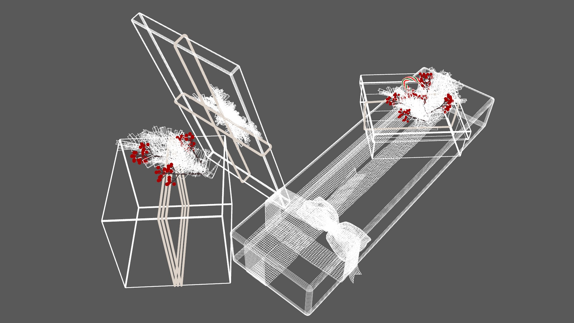 Gifts For Christmas Low-poly 3D model_8