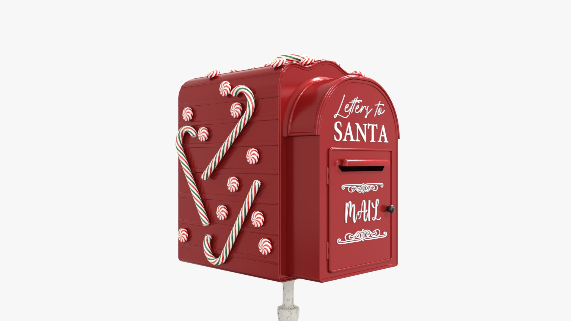 Mailbox For Christmas Low-poly 3D model_1
