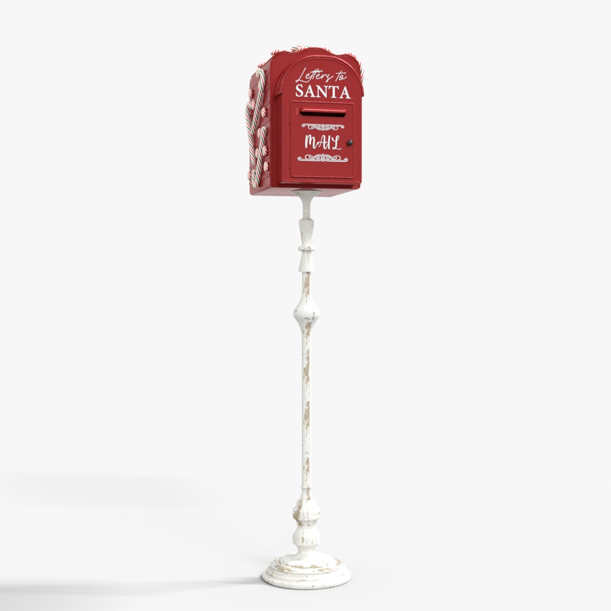 Mailbox For Christmas Low-poly 3D model_4