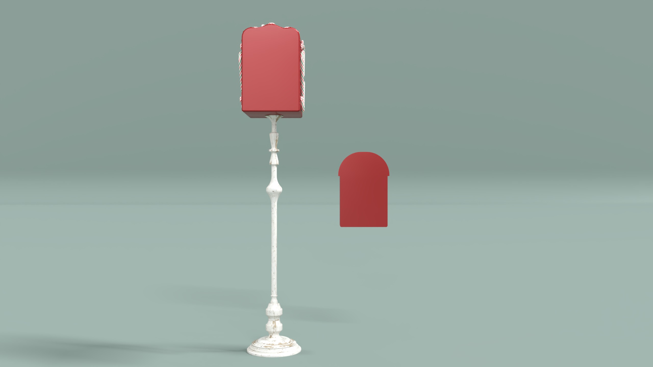 Mailbox For Christmas Low-poly 3D model_6