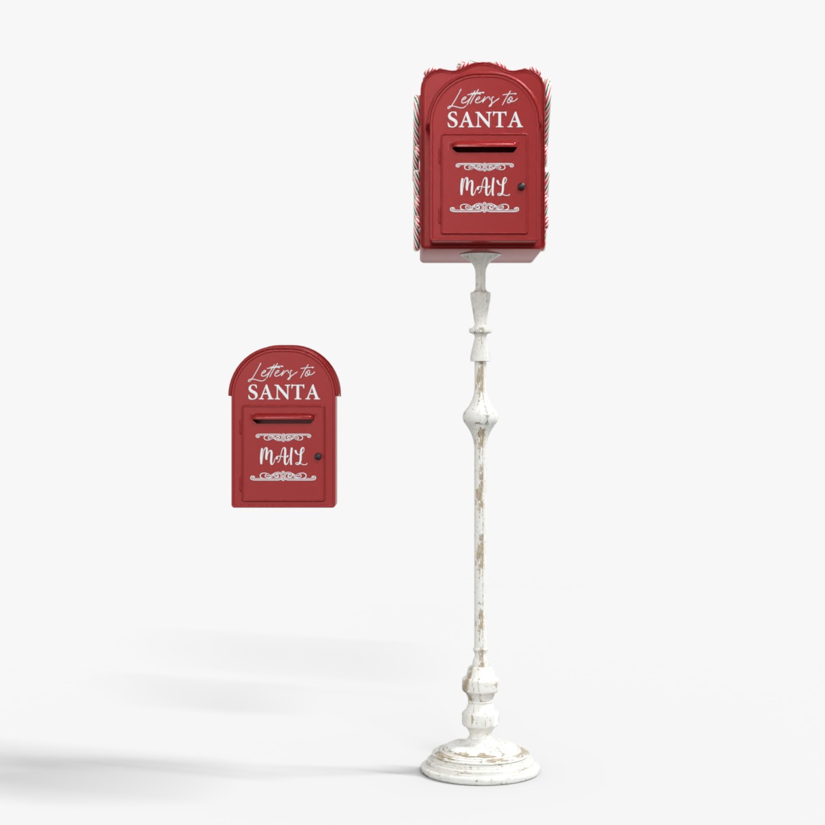 Mailbox For Christmas Low-poly 3D model_5