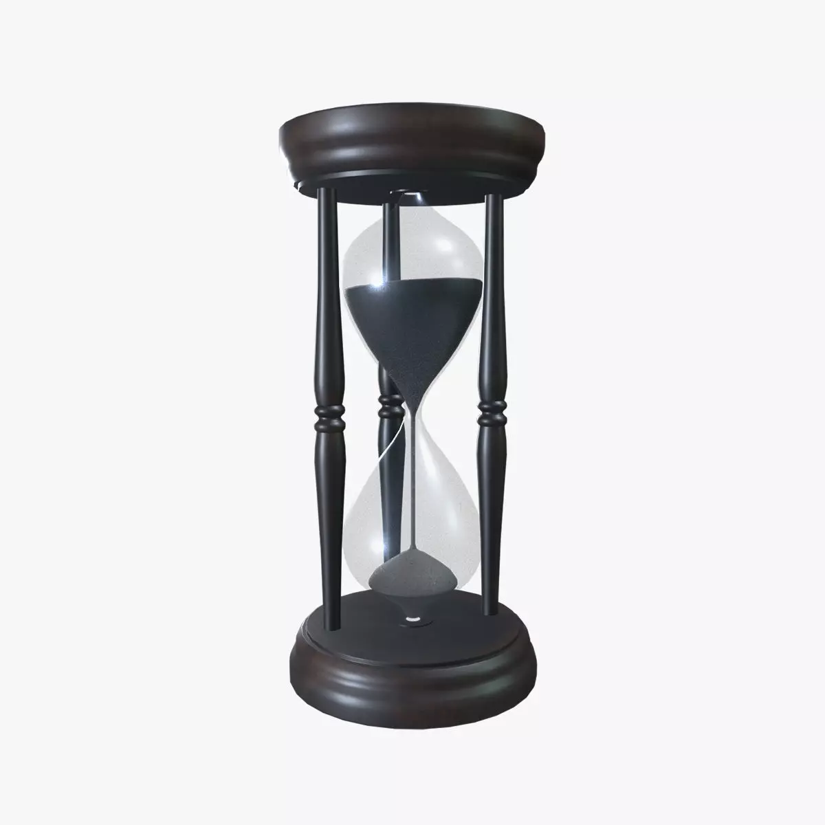 Medieval Sand Clock Low-poly 3D model_0