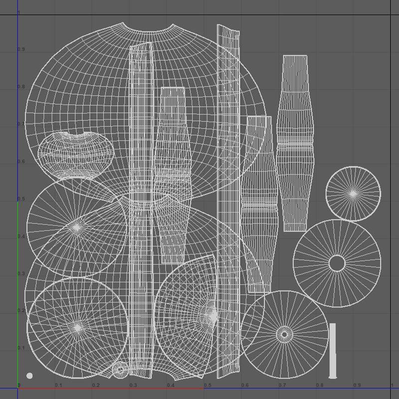 Medieval Sand Clock Low-poly 3D model_11