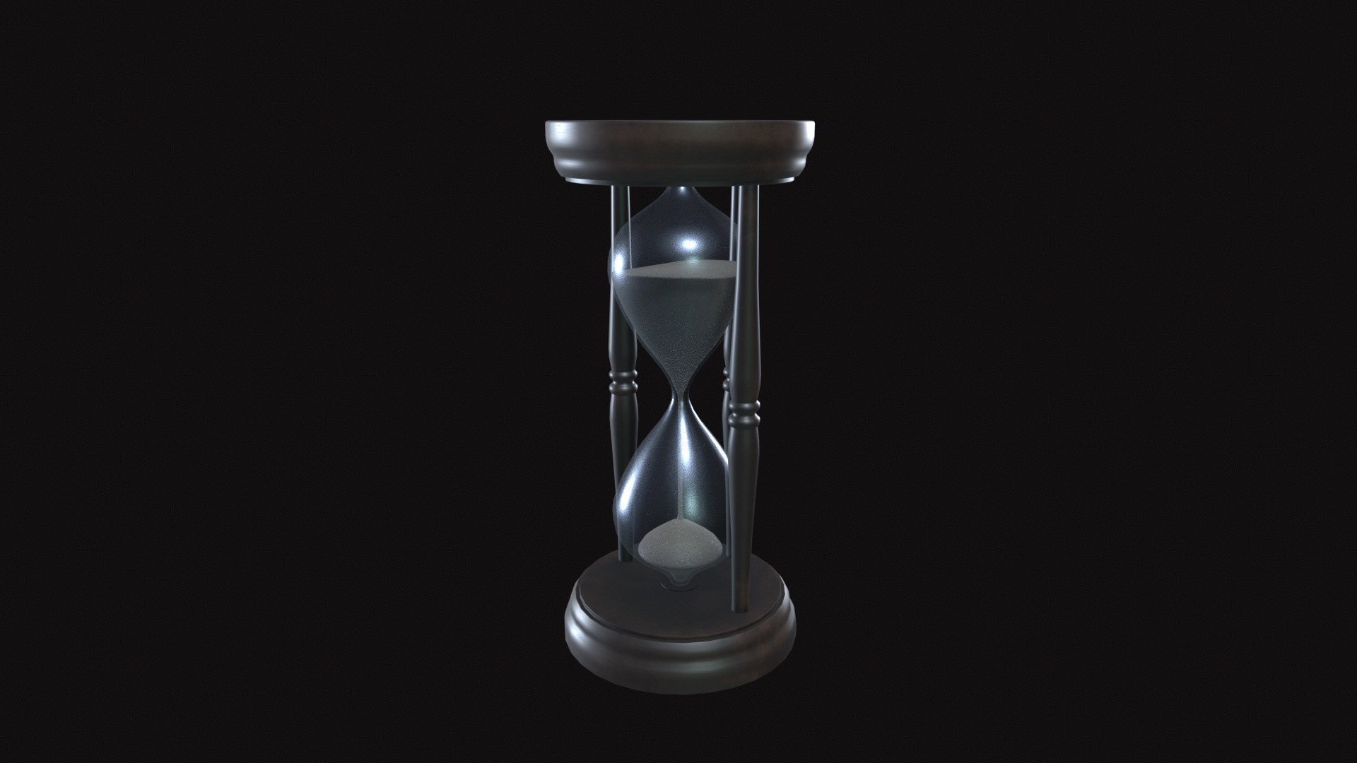 Medieval Sand Clock Low-poly 3D model_7