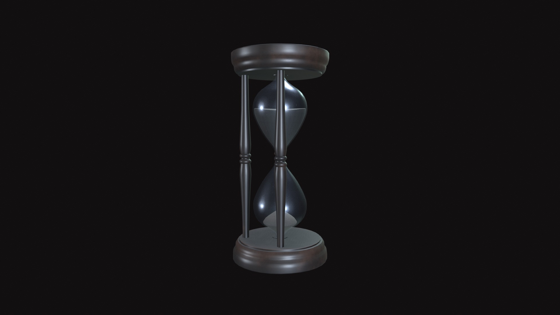 Medieval Sand Clock Low-poly 3D model_4