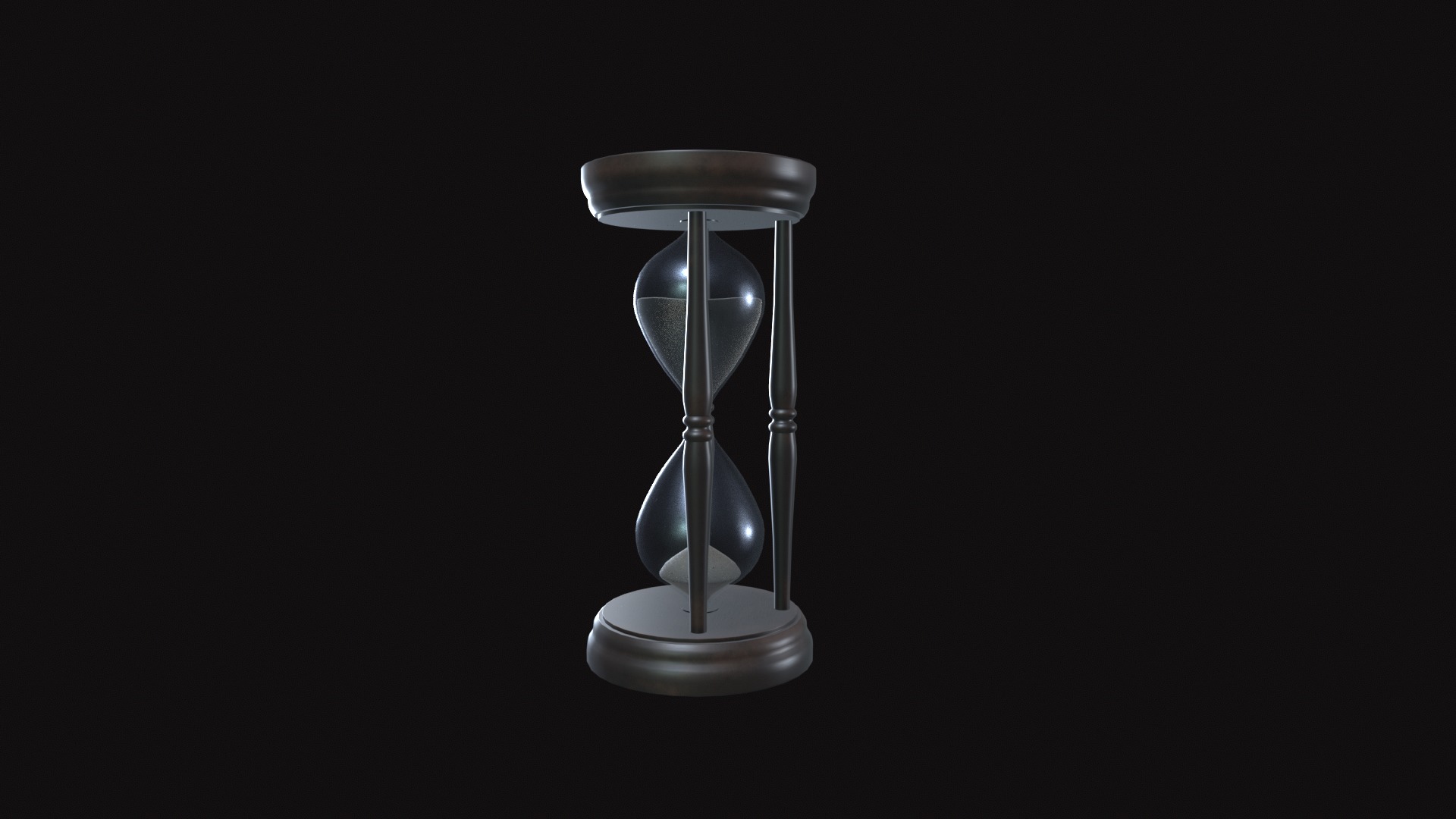 Medieval Sand Clock Low-poly 3D model_5