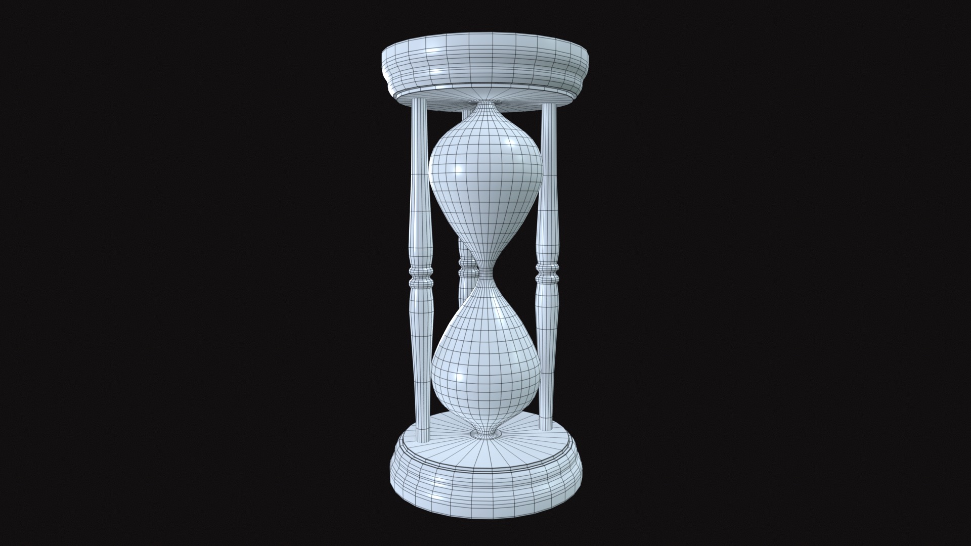 Medieval Sand Clock Low-poly 3D model_10