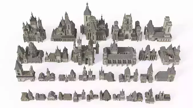 Medieval architecture 3D model