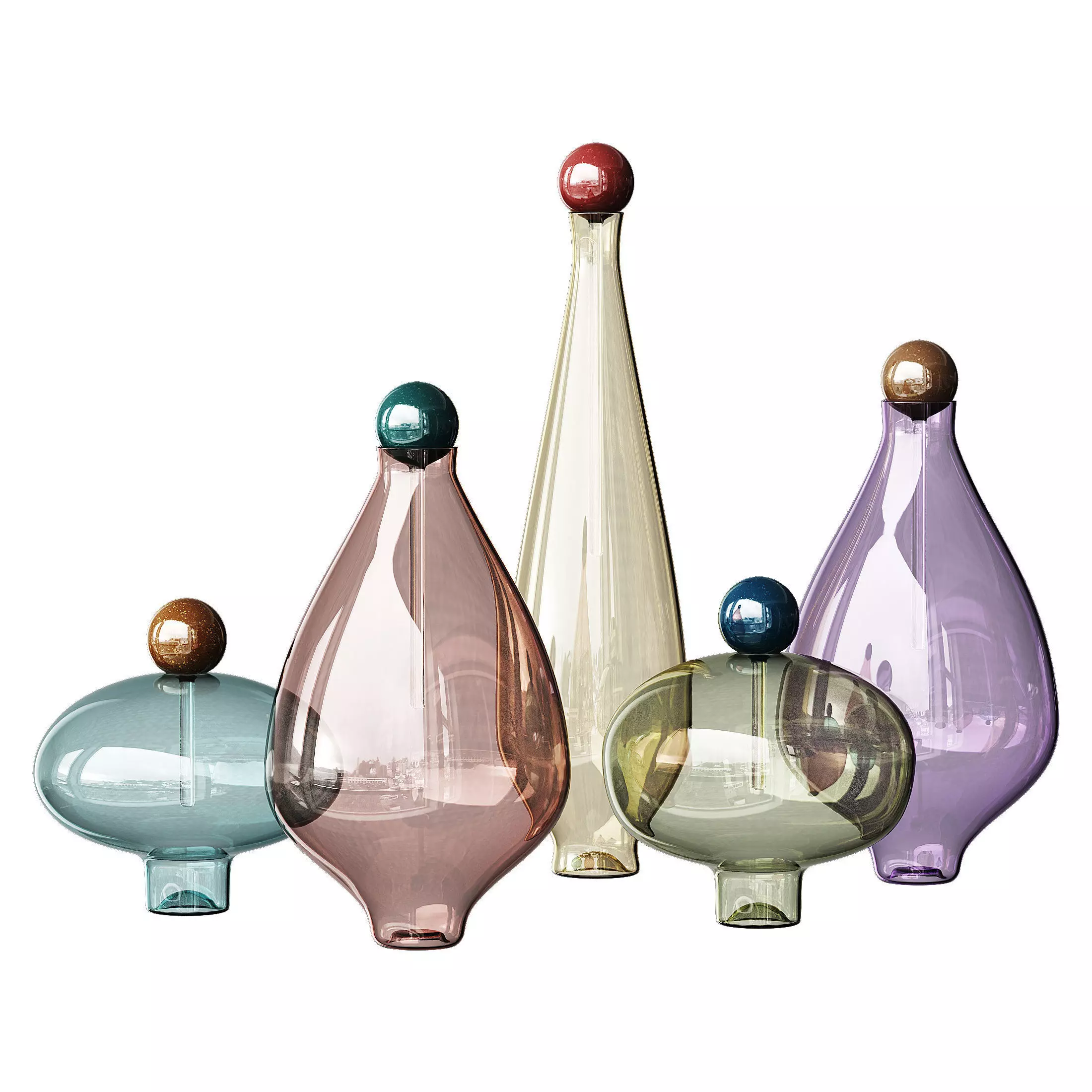 Glass Vase Low-poly 3D model_0