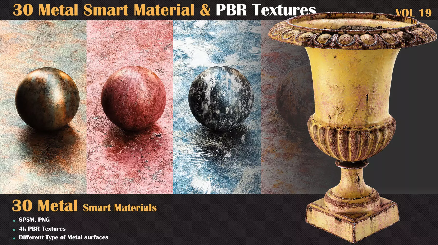 30 Metal Smart Materials and PBR Textures - Vol 19 Texture_0