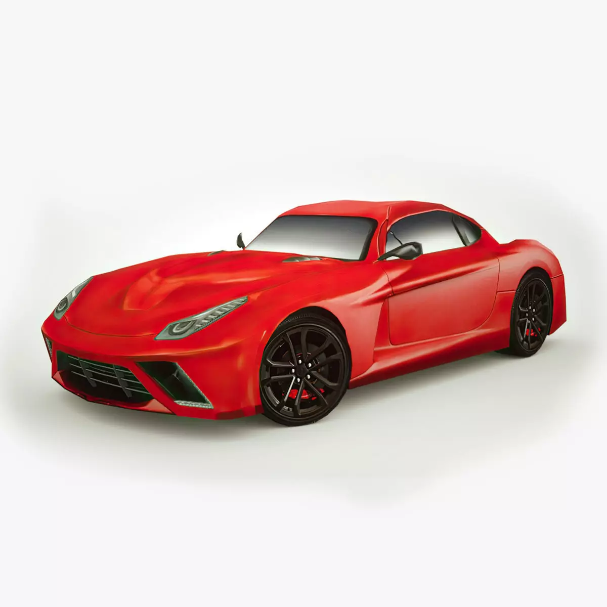 Generic Supercar v10 multicolors Low-poly 3D model