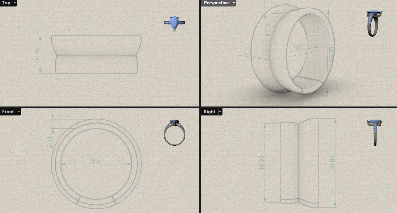 free form ring N03 Free 3D print model_9