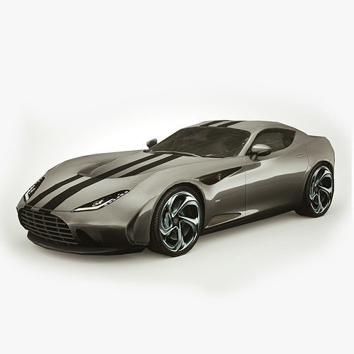 Generic Supercar v11 multicolors Low-poly 3D model