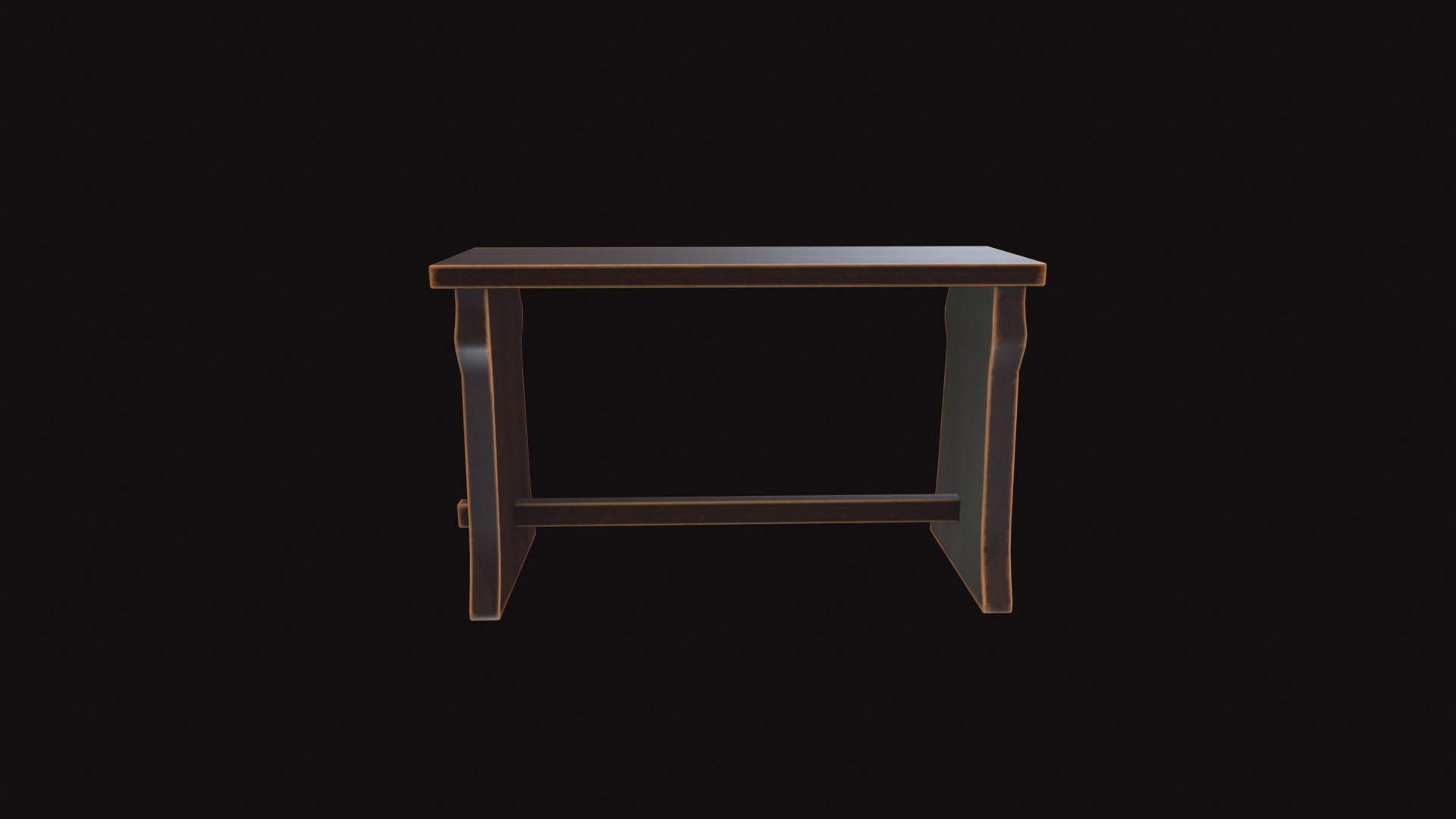 Medieval Table V05 Low-poly 3D model_3