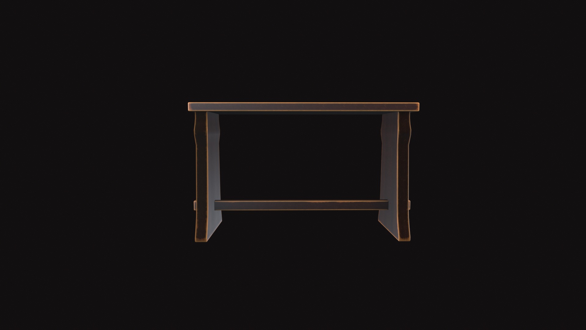 Medieval Table V05 Low-poly 3D model_2