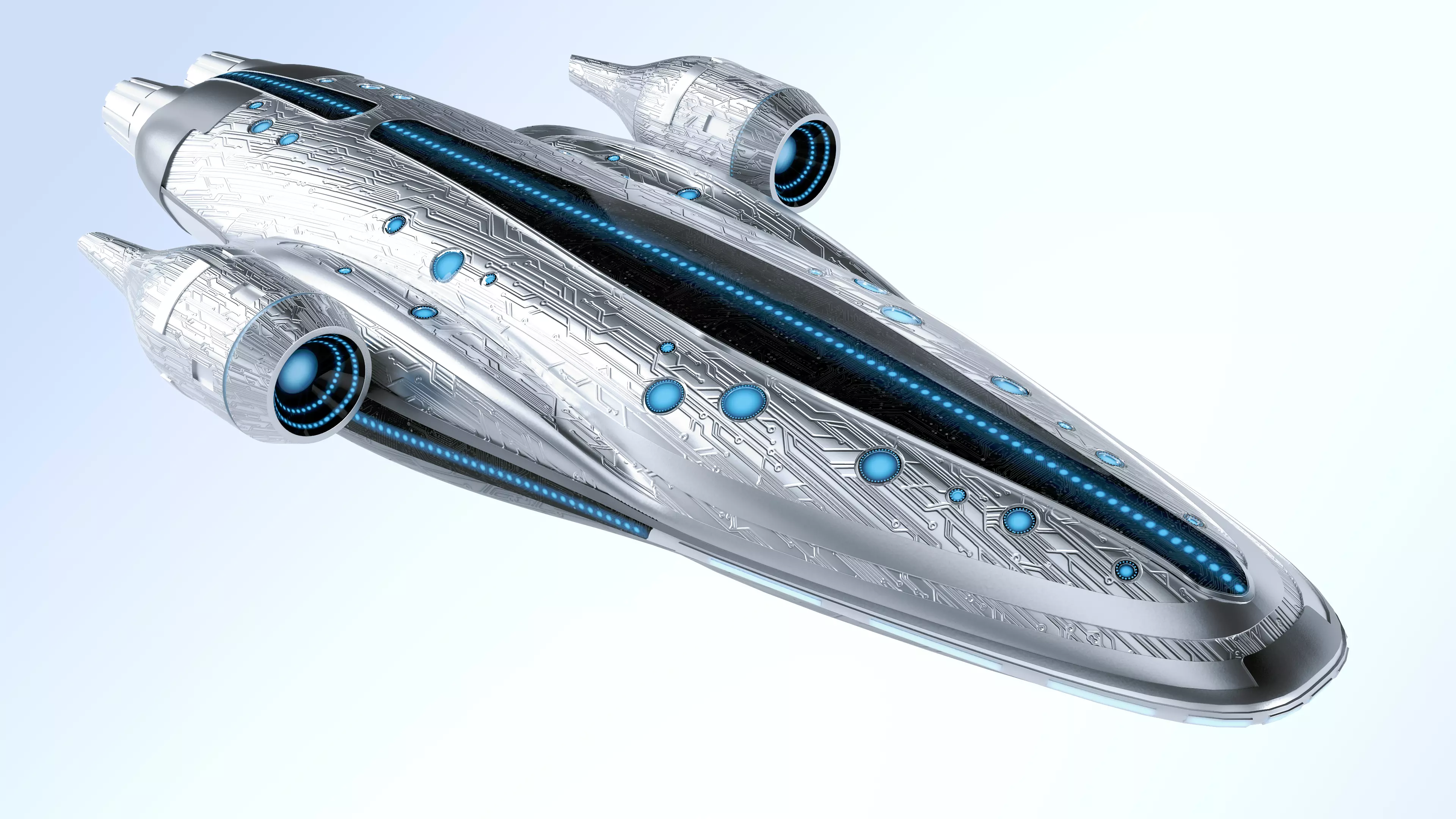 Flyby Spacecraft 3D model_0