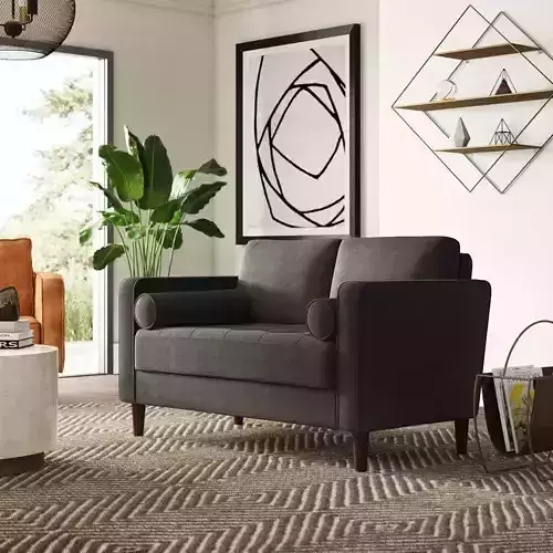 Garren Square Arm Loveseat - 2 Colour 3D model