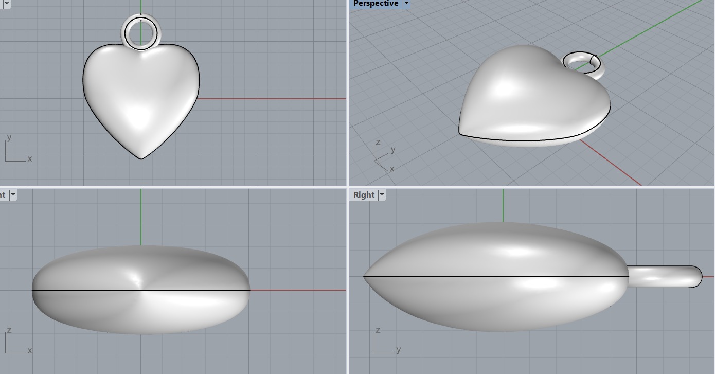 Heart2 Pendants 3D print model_6