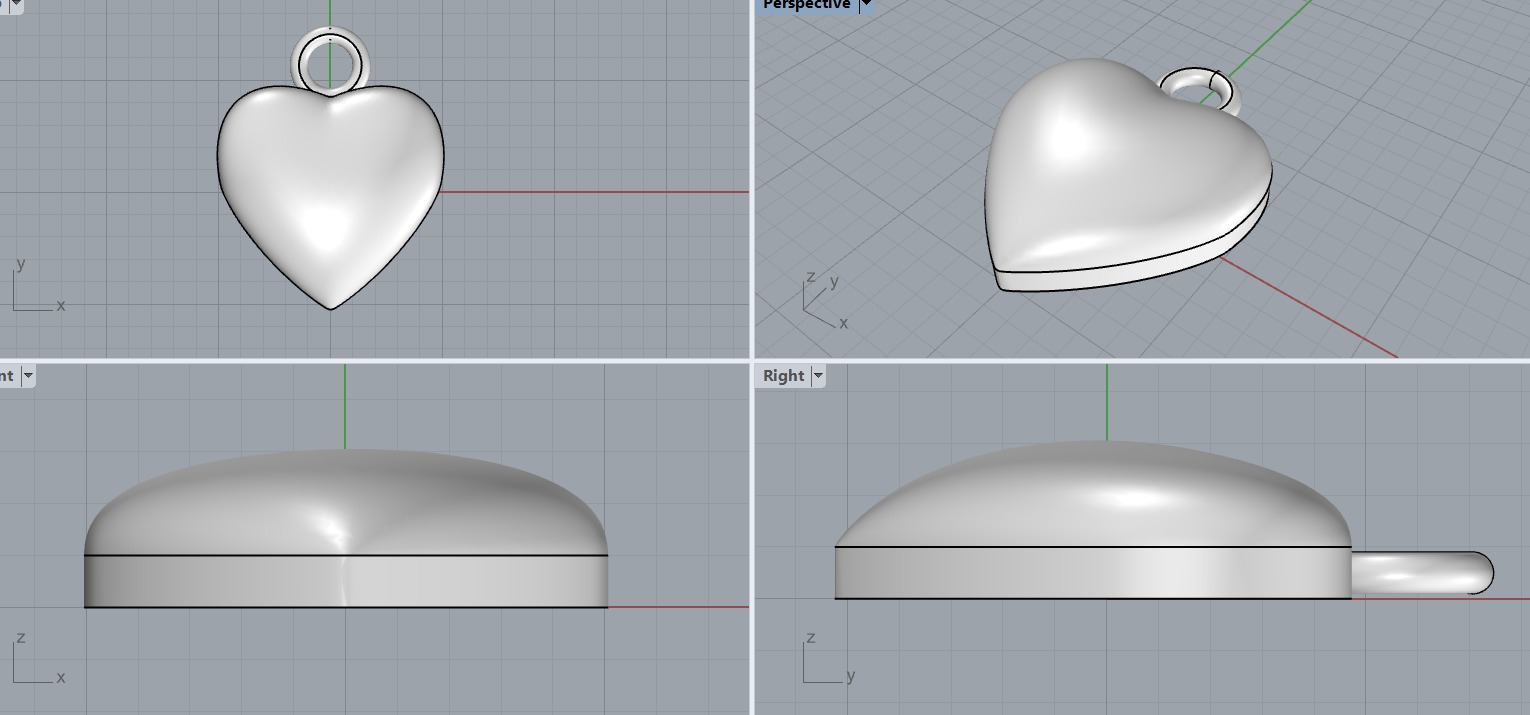 Heart3 Pendants 3D print model_7