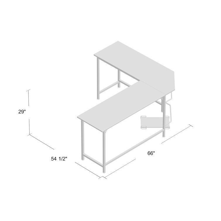 Menasha L-Shape Executive Desk 3D model_1