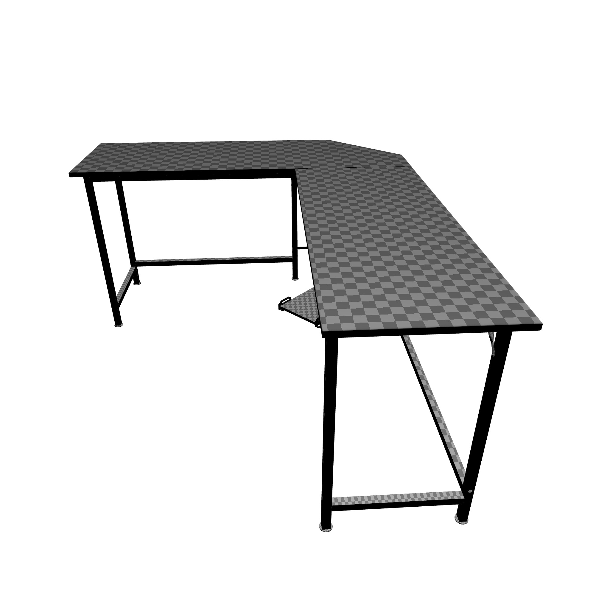 Menasha L-Shape Executive Desk 3D model_3