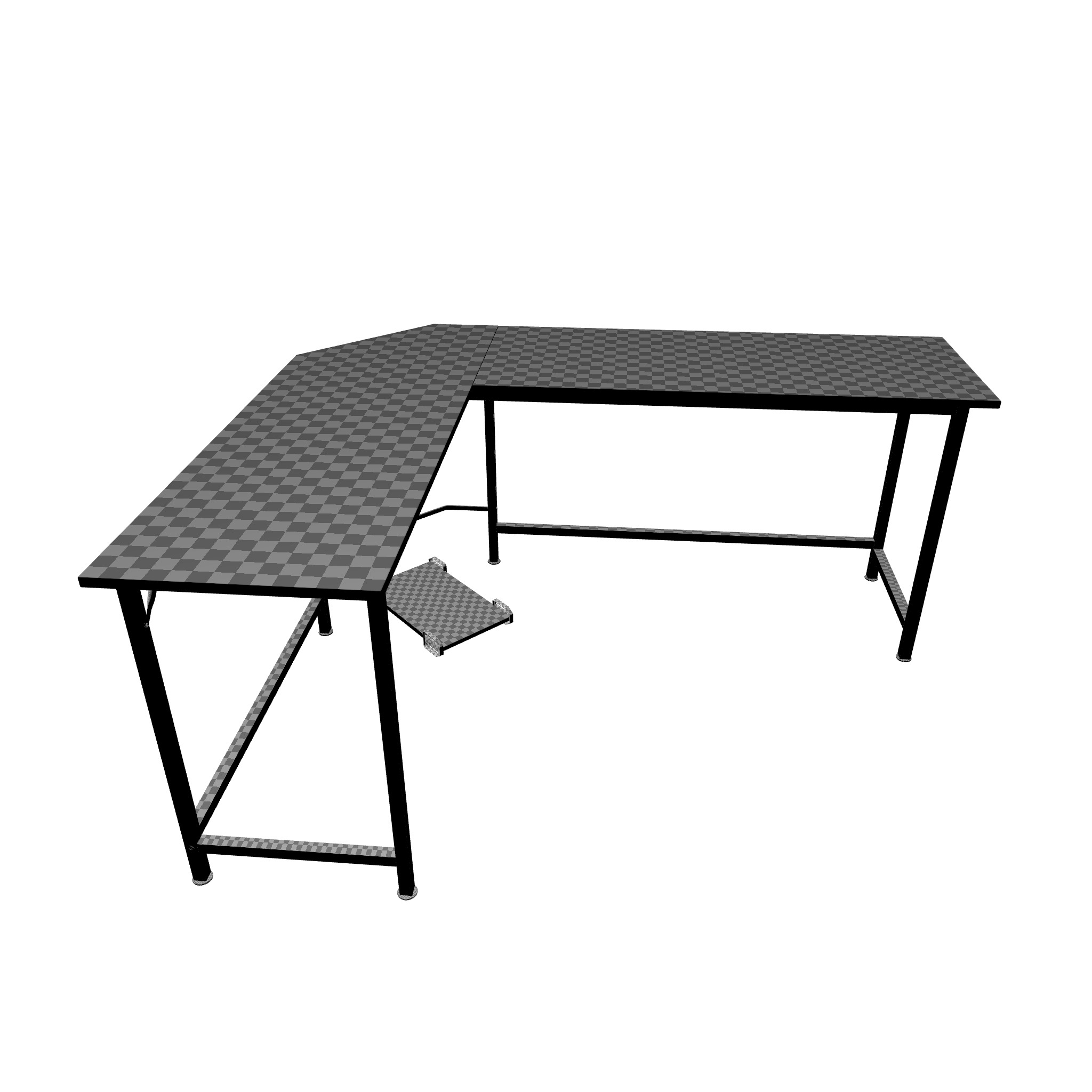 Menasha L-Shape Executive Desk 3D model_6