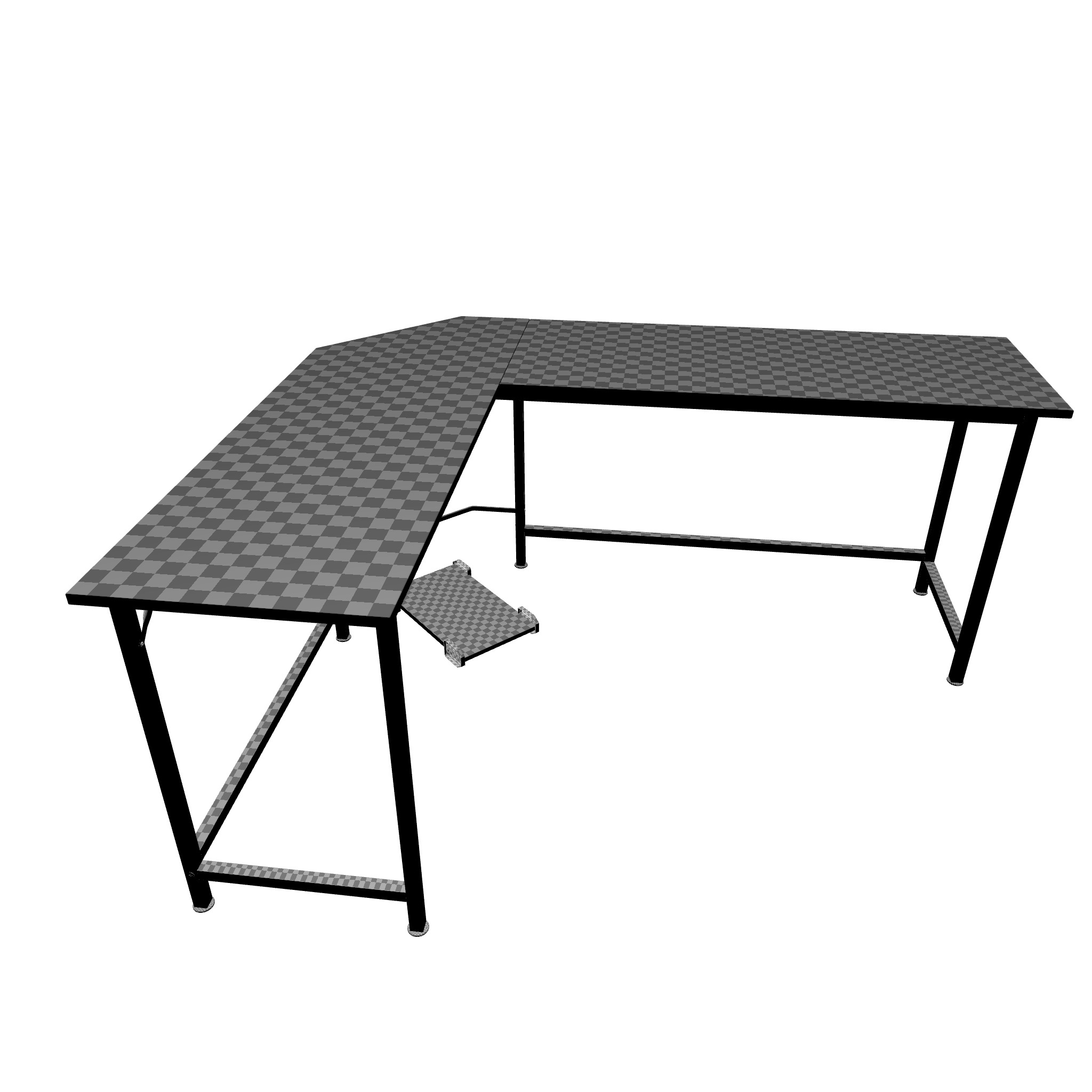 Menasha L-Shape Executive Desk 3D model_2