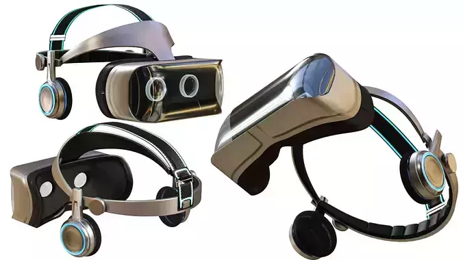 VR-Headset 3D model