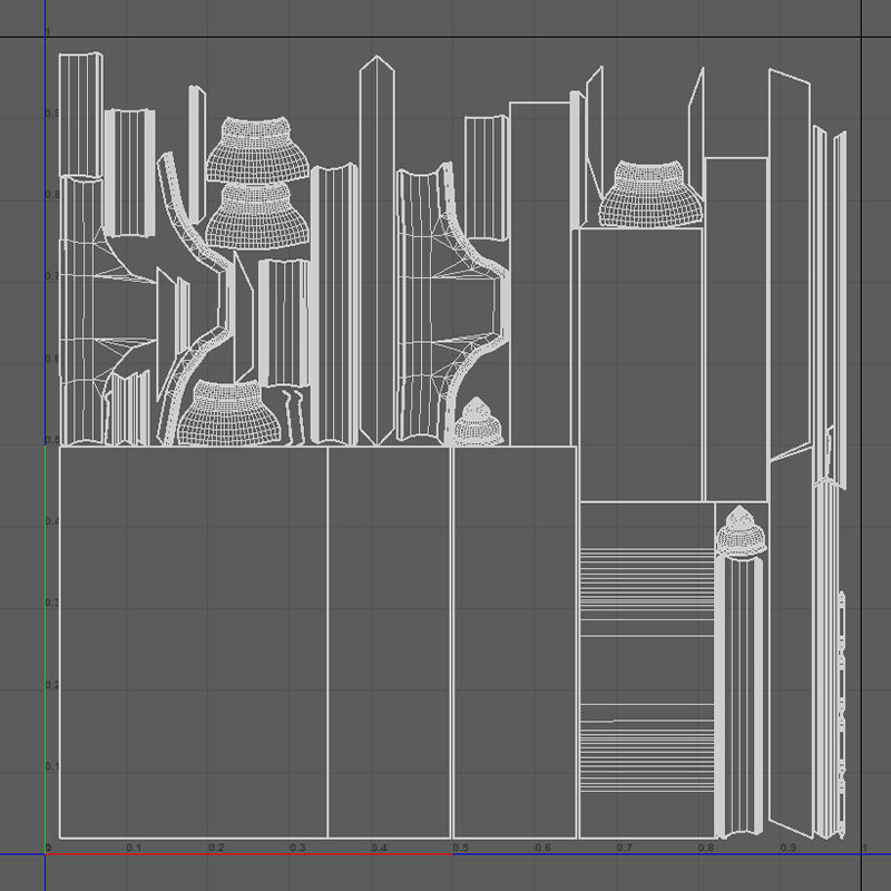Medieval Wardrobe Low-poly 3D model_11
