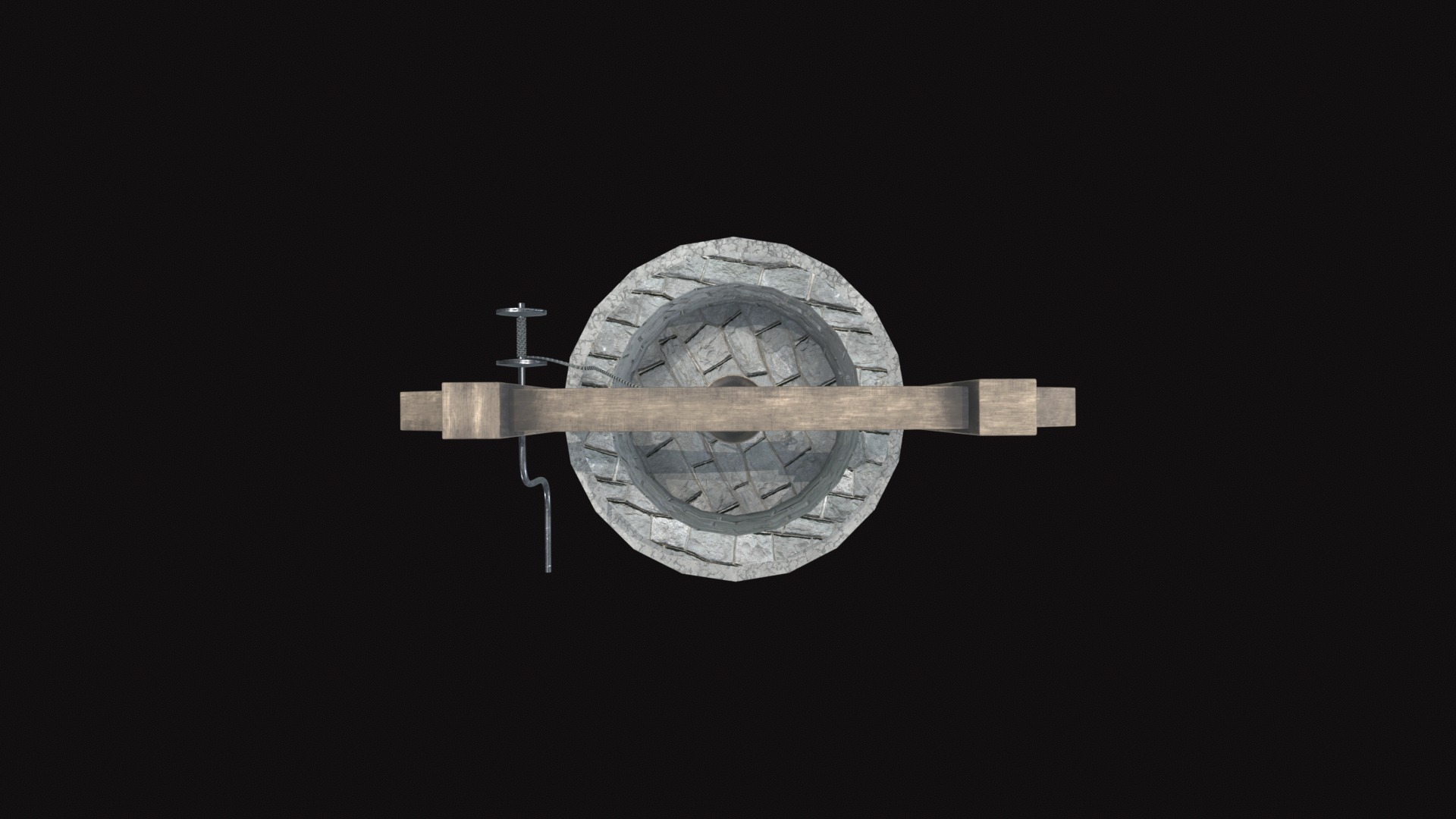 Medieval Well V01 Low-poly 3D model_6