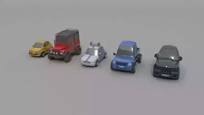 5 Toy Cars