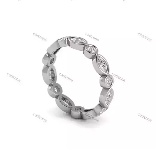 Bezel Set Eternity Band-3D Model