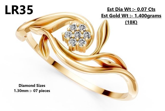 Lightweight Diamond Ring 3D print model