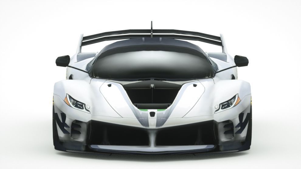 Generic Supercar v17 Low-poly 3D model_8