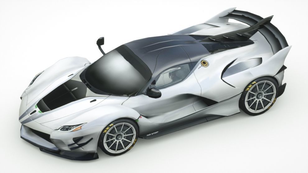 Generic Supercar v17 Low-poly 3D model_5