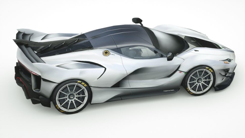 Generic Supercar v17 Low-poly 3D model_6