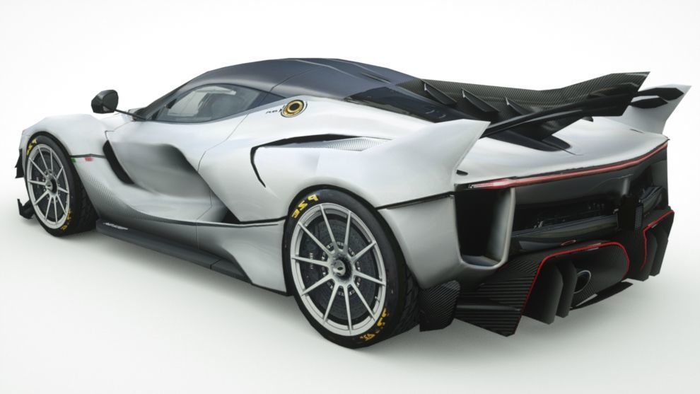 Generic Supercar v17 Low-poly 3D model_4